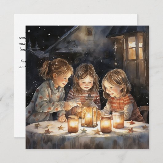 De Lichtjes van Kerstmis Verspreiden Feestdagenkaart (Voorkant / Achterkant)