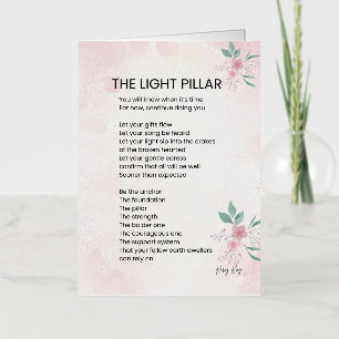 De Lichtpilaar - Ontwakende poëzie Folie Wenskaart