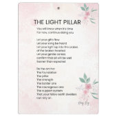 De Lichtpilaar - Ontwakende poëzie Klembord (Achterkant)