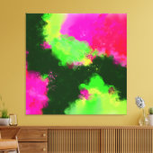 De lichtste kant - Groene Rode-Violet Abstracte Ku Canvas Afdruk (Insitu (Woonkamer))