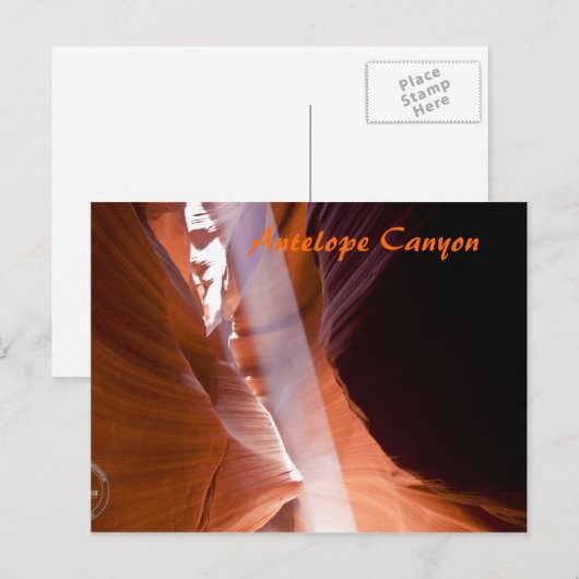 De lichtstraal van de Canion van de antilope Briefkaart (Voorkant / Achterkant)