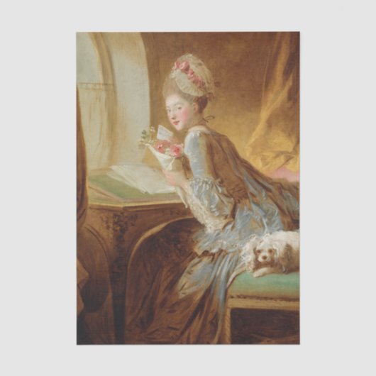 De Liebesbrief van Jean Honore Fragonard Tissuepapier (Voorkant)