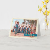 De liederen van de vreugde. Fine Art Pesach Wenska Kaart (Gele Bloem)