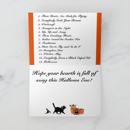 De Liederen van Halloween Kaart (Binnen)