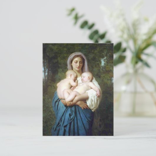 De liefdadigheid van William-Adolphe Bouguereau Briefkaart (Staand voorkant)