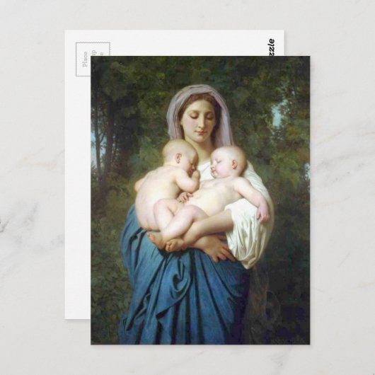 De liefdadigheid van William-Adolphe Bouguereau Briefkaart (Voorkant / Achterkant)