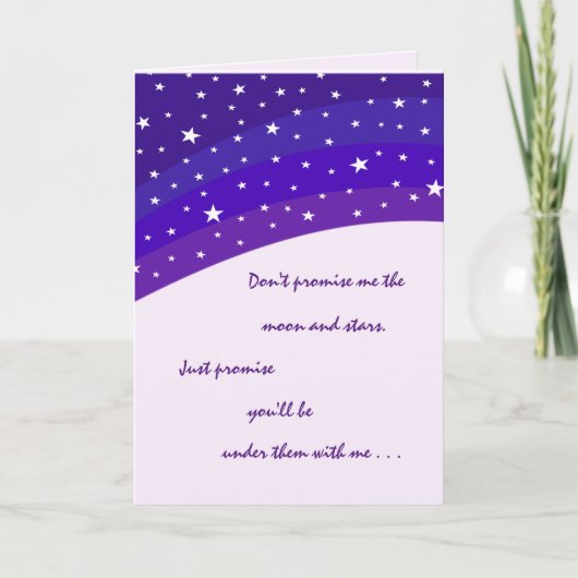 De liefde belooft het Wenskaart van het Jubileum Kaart (Voorkant)