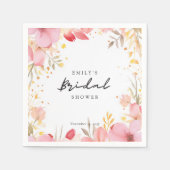 De liefde bloeit Bruidsbruiloft Uitnodiging Servet (Voorkant)
