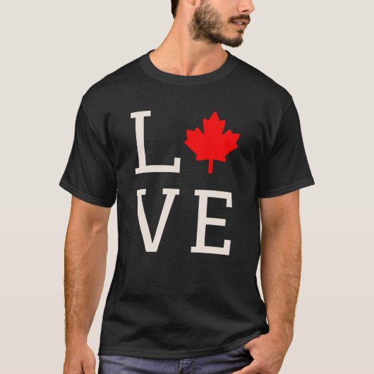 de liefde canada maple leaf canadees t-shirt (Voorkant)