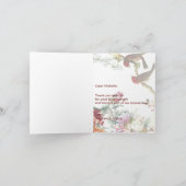 De liefde die Chinees Huwelijk bloeien dankt u Bedankkaart (Binnen)