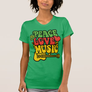De Liefde en de Muziek van de Vrede van Rasta T-shirt