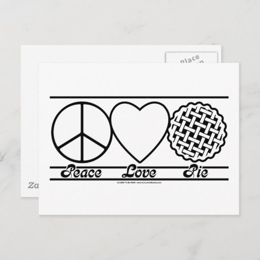 De Liefde en de Pastei van de vrede Briefkaart (Voorkant / Achterkant)