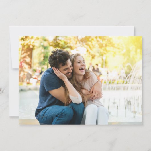 De liefde en het strand huwelijk sparen de Datum Save The Date (Achterkant)