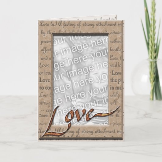 De liefde en koestert Foto Kaart (Voorkant)