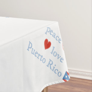 De Liefde en Puerto Rico van de vrede Tafelkleed