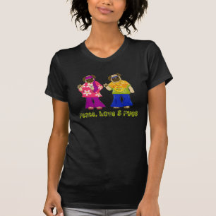 De Liefde en Pugs van de vrede T-shirt
