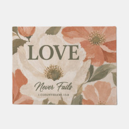 DE LIEFDE FAALT NOOIT | Christelijk Huwelijkscadea Deurmat
