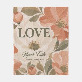 DE LIEFDE FAALT NOOIT | Christelijk Huwelijkscadea Fleece Deken