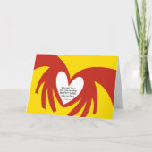 De liefde giet uit Vrees - dank u kaarden Bedankkaart (Voorkant)