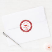 De liefde groeit met twee harten tweeling ronde sticker (Envelop)