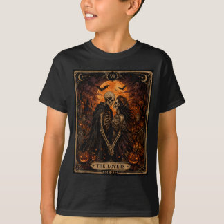 De Liefde Halloween Tarotkaart Skelet Koppel T-shirt