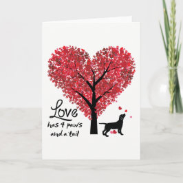 De liefde heeft 4 Poten en een Hondenliefhebber Feestdagen Kaart