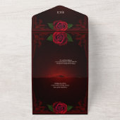 De liefde, het Roos van de herinnering. All In One Uitnodiging (Buitenkant)