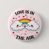 De Liefde in de Lucht Speld — Valentijnsdag  Ronde Button 5,7 Cm (Voorkant)