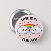 De Liefde in de Lucht Speld — Valentijnsdag  Ronde Button 5,7 Cm (Voorkant /achterkant)