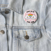 De Liefde in de Lucht Speld — Valentijnsdag  Ronde Button 5,7 Cm (In situ)