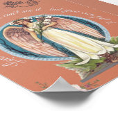 DE LIEFDE IS ALS DE WIND FLORALE INSPIRERENDE ENGE POSTER (Hoek)