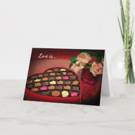 De liefde is als een doos van de kaart van