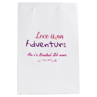 DE LIEFDE IS EEN AVONTUUR ROZE PURPEREN BRUIDSBAD  MEDIUM CADEAUZAKJE