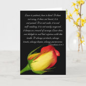 De liefde is geduldige… kaart (Gele Bloem)