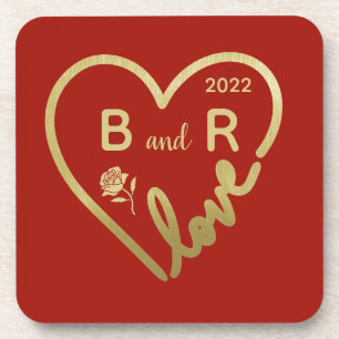 De liefde is het Antwoord voor de Dag van de Valen Bier Onderzetter