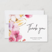 De liefde is in bloei bruidsfeest bedankkaart (Voorkant)