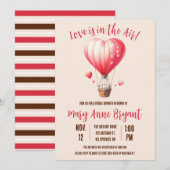 De liefde is in de Lucht, het Vrijgezellenfeest va Kaart (Voorkant / Achterkant)