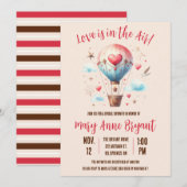 De liefde is in de Lucht, het Vrijgezellenfeest va Kaart (Voorkant / Achterkant)