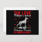 De liefde is onbreekbaar voor Doberman Pinscher Briefkaart (Voorkant / Achterkant)