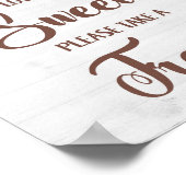 DE LIEFDE IS ZOET, NEEM EEN SNACK Bruiloftfeest Si Poster (Hoek)