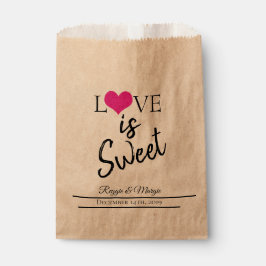DE LIEFDE IS ZOET TROUWFEest GAST CADO TAS Bedankzakje