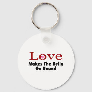 De liefde maakt de Belly Ronde Sleutelhanger