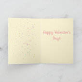 De liefde met bestrooit de Valentijnsdag van de Feestdagen Kaart (Binnen)