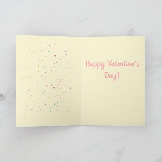 De liefde met bestrooit de Valentijnsdag van de Feestdagen Kaart (Binnen)