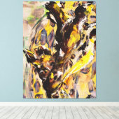 De liefde met een lange nek canvas afdruk (Insitu (Houten vloer))