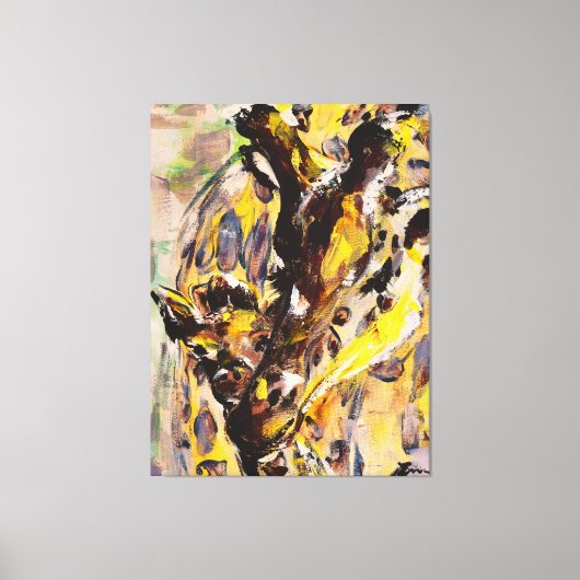 De liefde met een lange nek canvas afdruk (Voorkant)