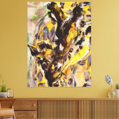 De liefde met een lange nek canvas afdruk (Insitu (Woonkamer))