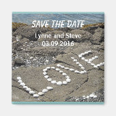 De liefde op de Beach sparen de Datum Magneet (Voorkant)