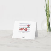 De liefde opgevouwen bedankkaart (Achterkant)