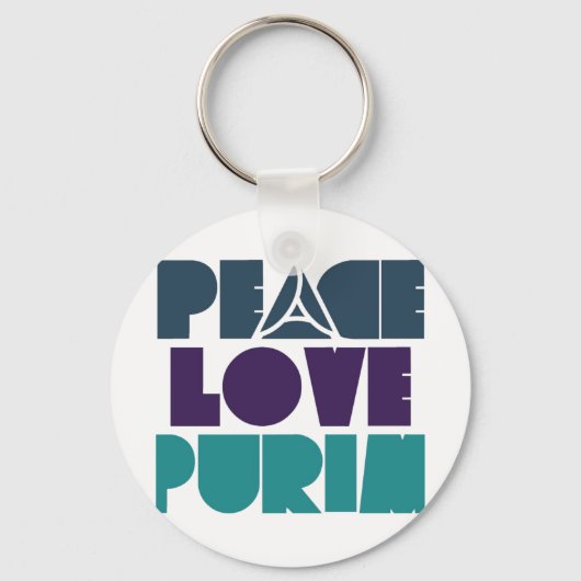 De Liefde Purim van de vrede Sleutelhanger (Voorkant)